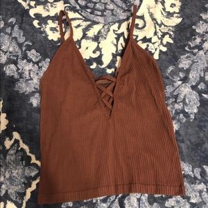 Criss Criss Cropped Tank Top